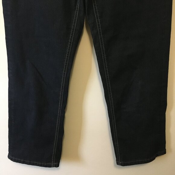 Santana Jeans Dark Navy Blue Denim Capri - Picture 5 of 14